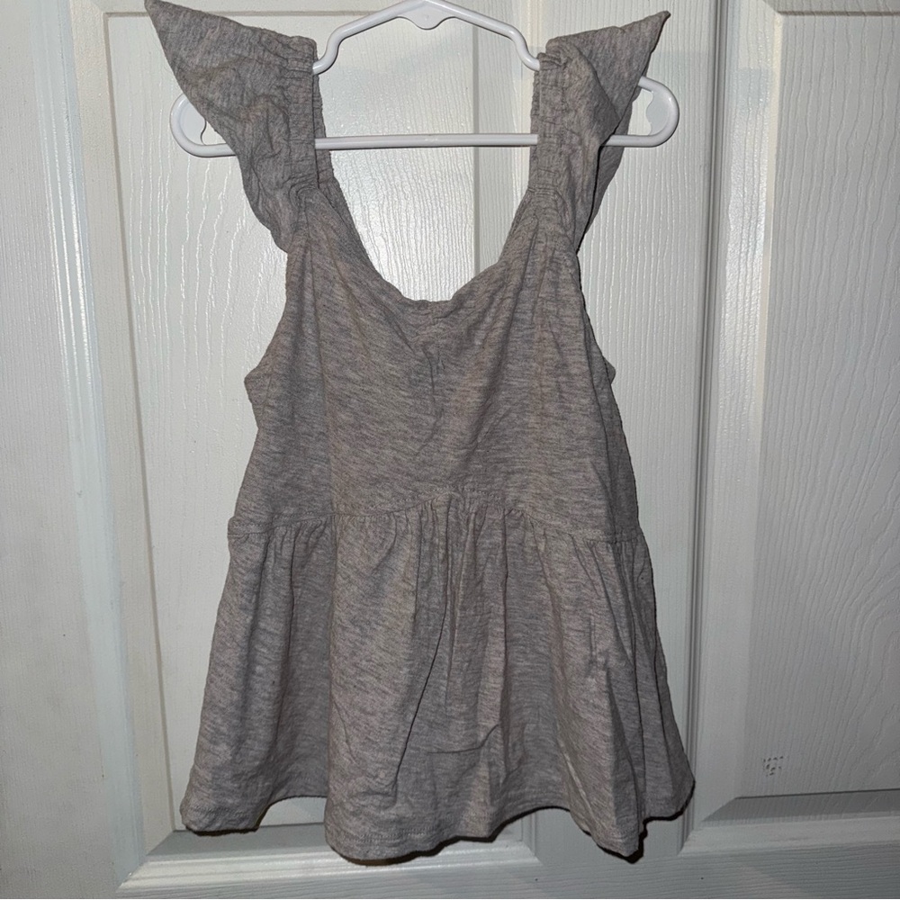 Art Class Heather Gray Ruffle Tank Top